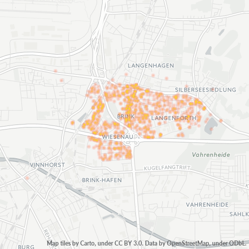 Heatmap für plz 30851