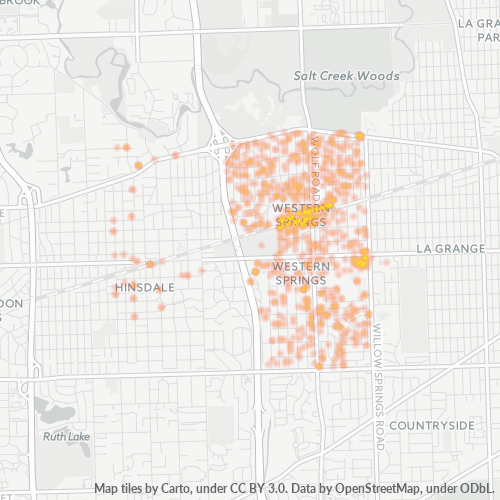 60558 Business Density Heatmap
