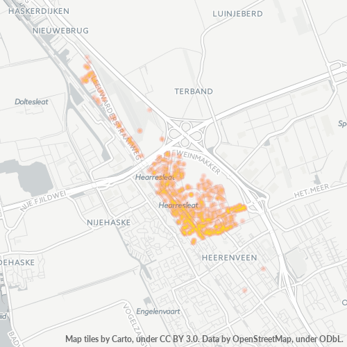 Heatmap voor postcode 8441