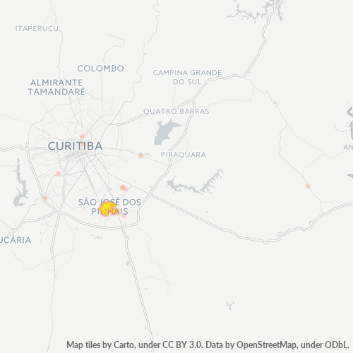 83030-000 Mapa de calor de densidad empresarial