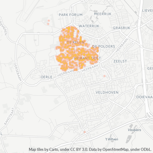 Heatmap voor postcode 5508