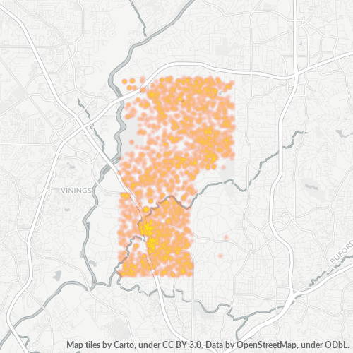 30327 Business Density Heatmap