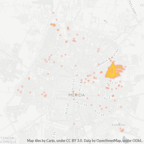 97143 Mapa de calor de densidad empresarial