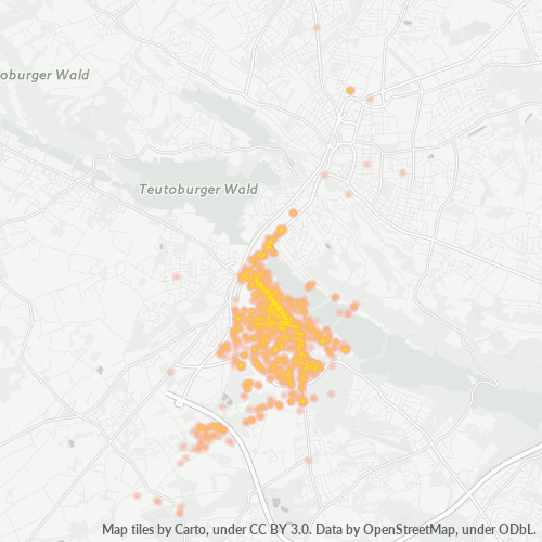 Heatmap für plz 33647