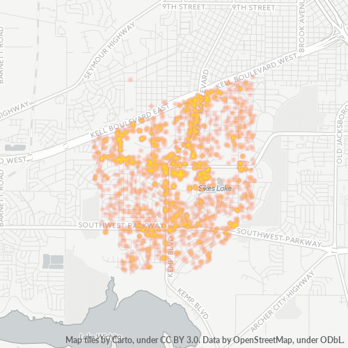 76308 Business Density Heatmap