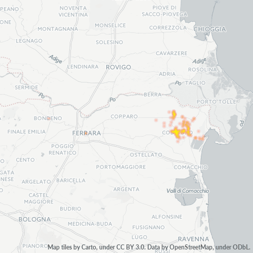 Mappa di calore per cap 44021