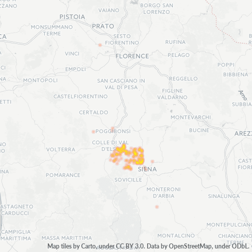 Mappa di calore per cap 53035