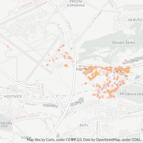 161 00 Mapa hustoty obchodu