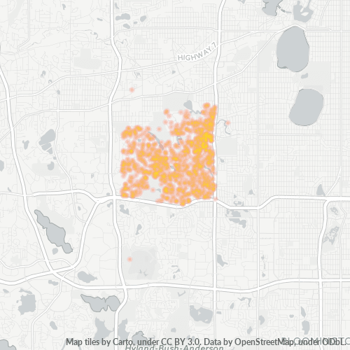 55436 Business Density Heatmap