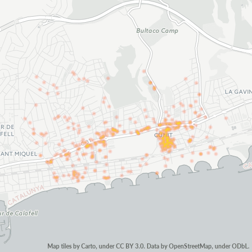 43881 Mapa de calor de densidad empresarial