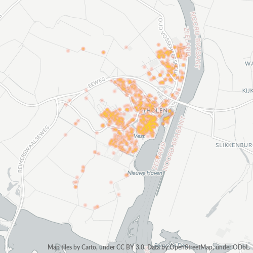 Heatmap voor postcode 4691