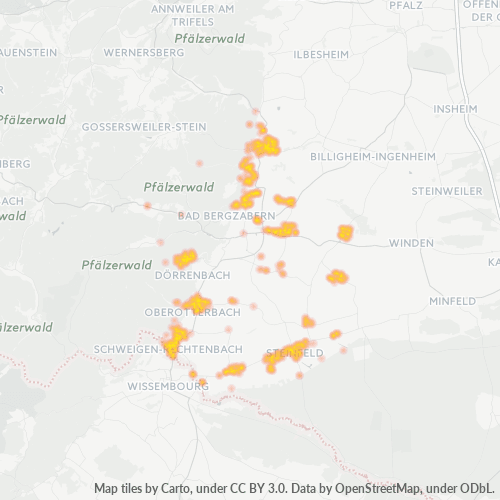 Heatmap für plz 76889