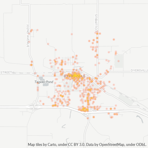 52040 Business Density Heatmap