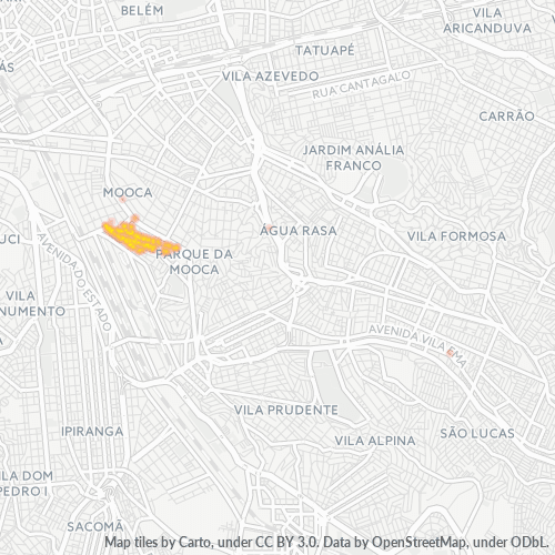 03122-000 Mapa de calor de densidad empresarial