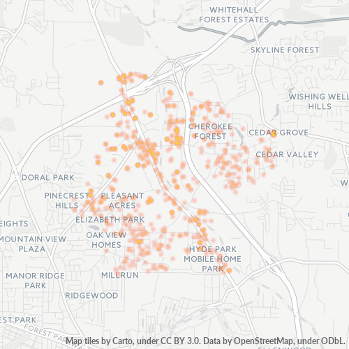 30288 Business Density Heatmap