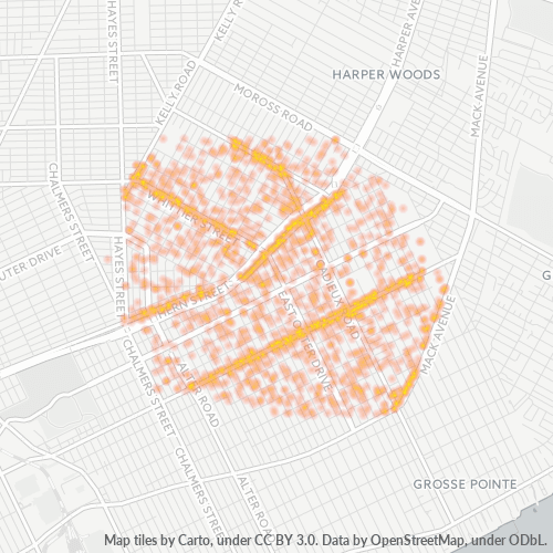 48224 Business Density Heatmap