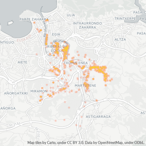 20014 Mapa de calor de densidad empresarial