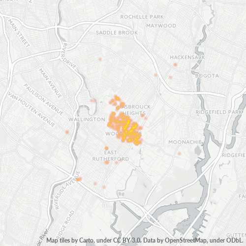 07075 Business Density Heatmap