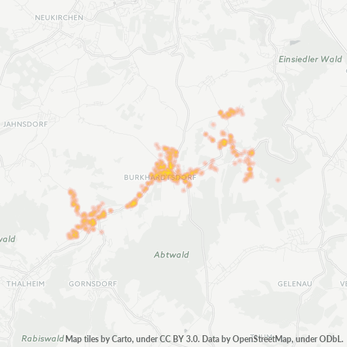 Heatmap für plz 09235