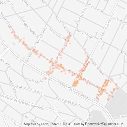 03119-000 Mapa de calor de densidad empresarial