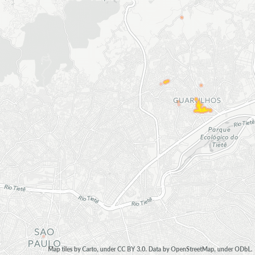 07011-000 Mapa de calor de densidad empresarial