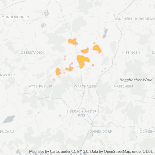 Heatmap für plz 88433