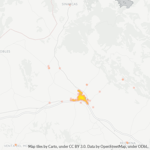 Mapa de calor para código postal 46300