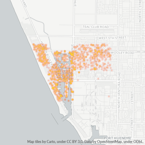 93035 Business Density Heatmap