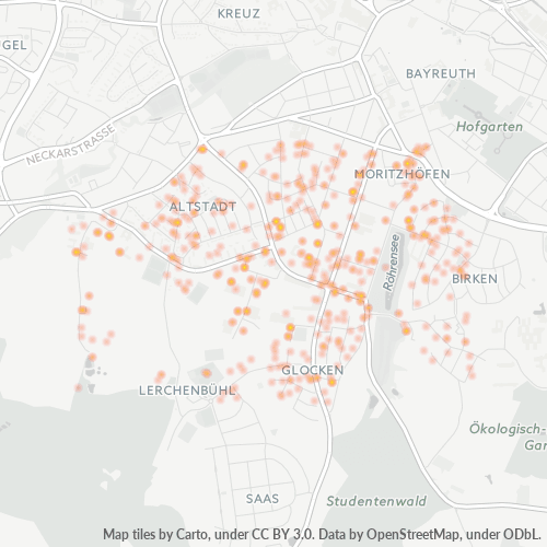 Heatmap für plz 95447