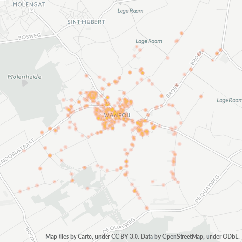 Heatmap voor postcode 5446