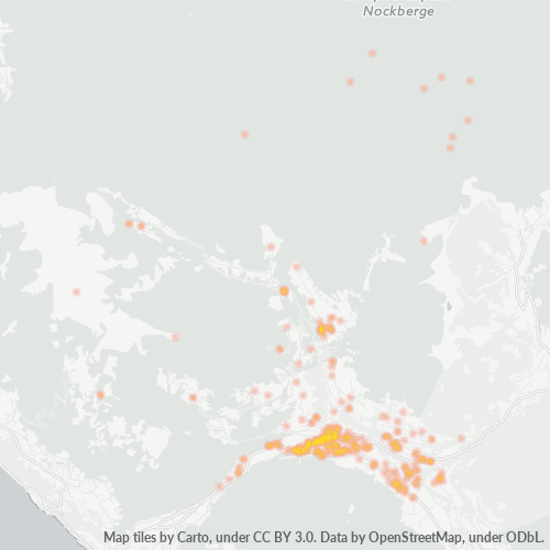 Heatmap für postleitzahl 9545