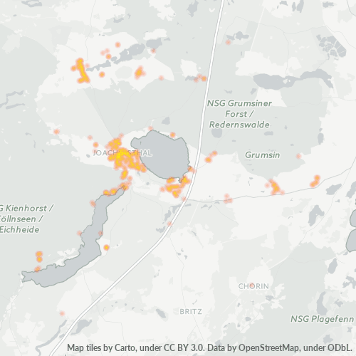 Heatmap für plz 16247