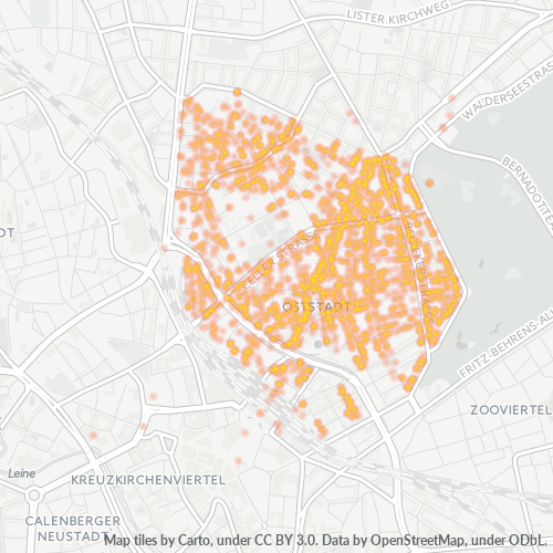 Heatmap für plz 30161
