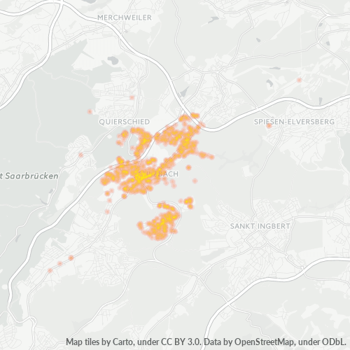 66280 Standortdichte-Heatmap