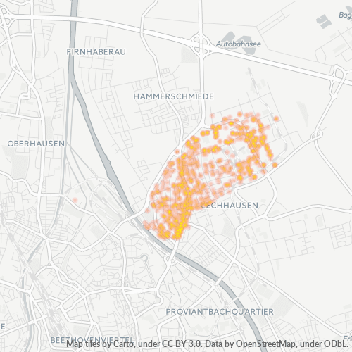 Heatmap für plz 86167