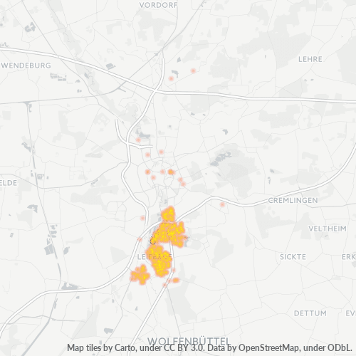 Heatmap für plz 38124