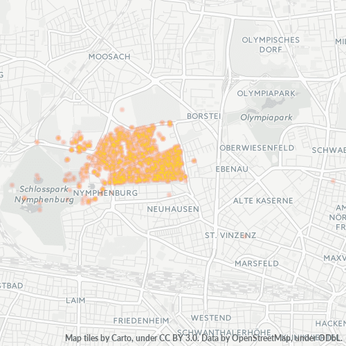Heatmap für plz 80638