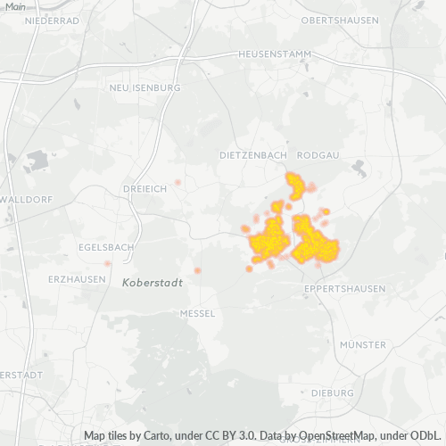 Heatmap für plz 63322