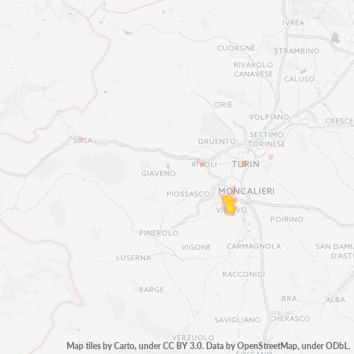 Mappa di calore per cap 10048
