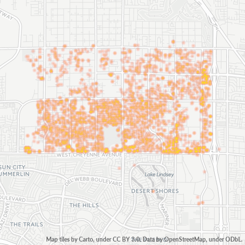 89129 Business Density Heatmap