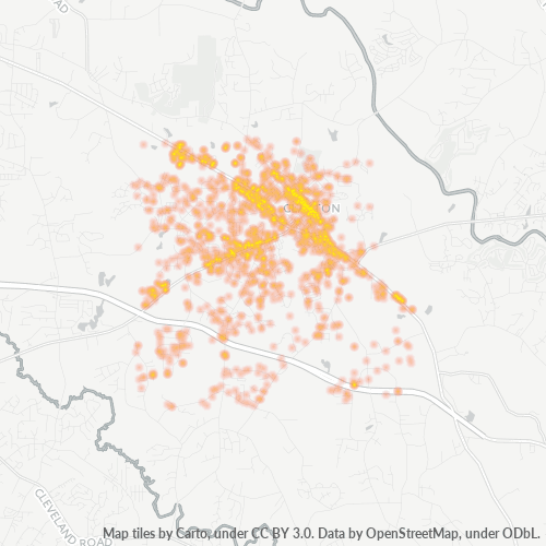 27520 Business Density Heatmap