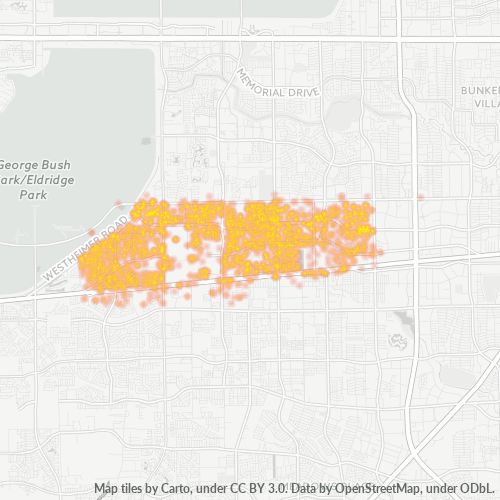 77082 Business Density Heatmap