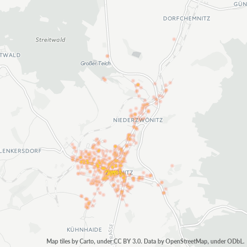 Heatmap für plz 08297