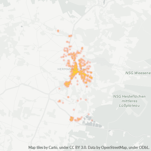 Heatmap für plz 29320