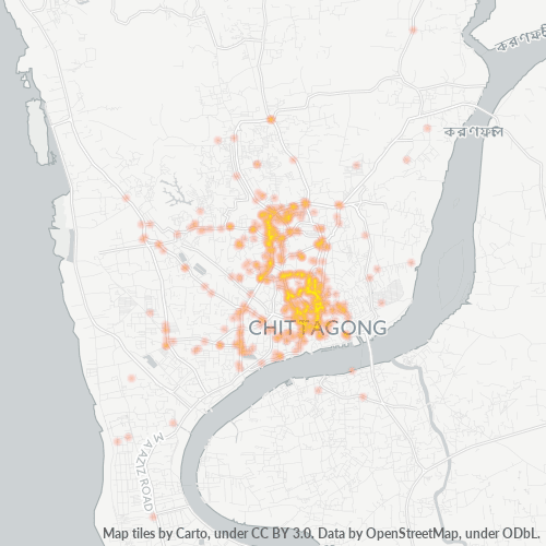 4000 ব্যবসার ঘনত্ব হিটম্যাপ