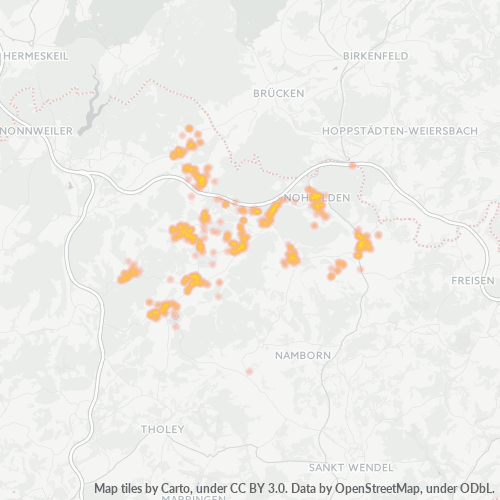 Heatmap für plz 66625