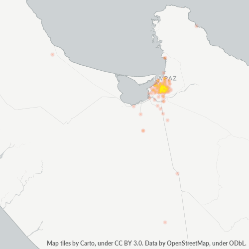 23040 Mapa de calor de densidad empresarial
