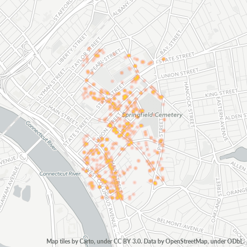 01105 Business Density Heatmap
