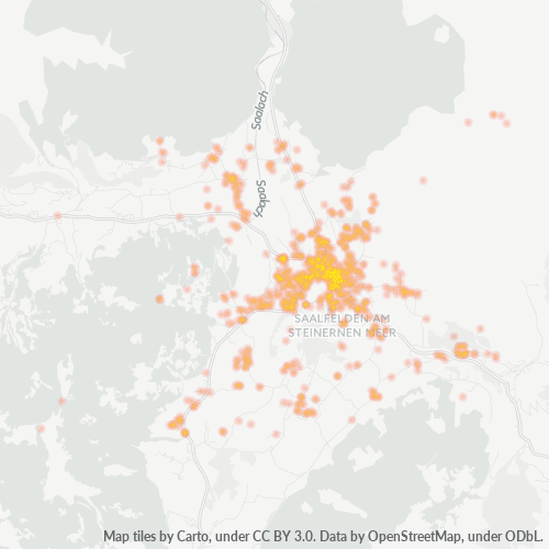 Heatmap für postleitzahl 5760