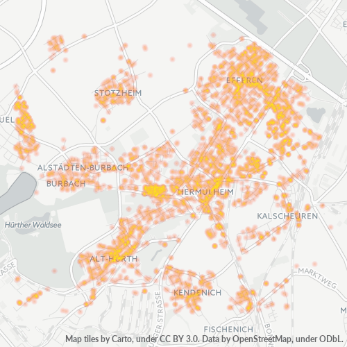 Heatmap für plz 50354